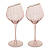 Набор бокалов для красного вина 2шт 600мл LUCKY La rose розовый с золотом стекло 000000000001217416