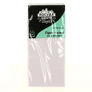 Простыня на резинке 90х200х25см ПОСУДА ЦЕНТР сиреневый трикотаж хлопок 000000000001186998