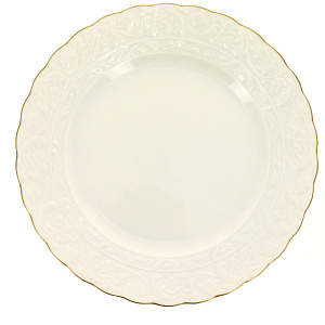 BASAK Тарелка обеденная  25 см,  Отводка золото, костяной фарфор BNBSK25DU520 000000000001189456