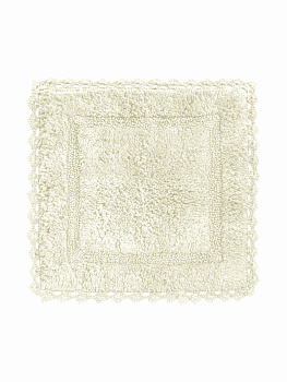 Коврик для туалета 50x50см DE'NASTIA кружево молочный хлопок 000000000001181264