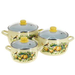 Набор посуды 6 предметов Айва (2,2л + 3л + 4,5л) 183297 000000000001166405