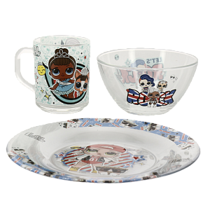 Набор детской посуды 3 предмета ND PLAY Together 4 EVA LOL Surprise стекло 000000000001197721