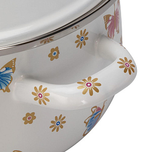 Кастрюля 20см-2,2л Бабочки эмаль 000000000001223951