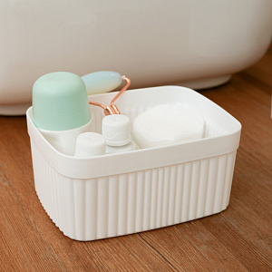 Ящик 0,9л 15х11,5х7см ECONOVA VELVET белый пластик 000000000001223388