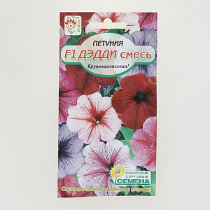 Семена Петуния Дэдди F1, смесь крупноцветковая 10шт (ссс) ЛИДЕР ПРОДАЖ! СС011019 пакет 000000000001183942