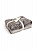 Комплект постельного белья Евро DE'NASTIA (50x70см-2шт/70x70см-2шт/под-200x220см/пр-230x260см) Пейсли полоска темно-серый/серый жатый хлопок 000000000001221455