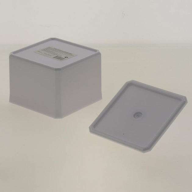 Баночка косметическая CUBE с крышкой, белый, пластикSWP-0910WH 000000000001192305