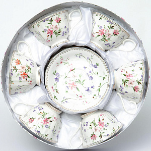 Набор чайный 12шт 6чашек 250мл/6блюдец фарфор Сола подарочная упаковка Золото Balsford 174-42004 000000000001197935