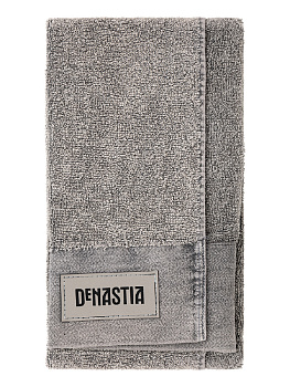 Полотенце махровое 50х90см DE'NASTIA Джинс эффект серый хлопок-100% 000000000001214342
