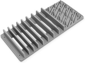 Набор сушилка+коврик для сушки посуды DE'NASTIA средний серый пластик/полиэстер 000000000001198907