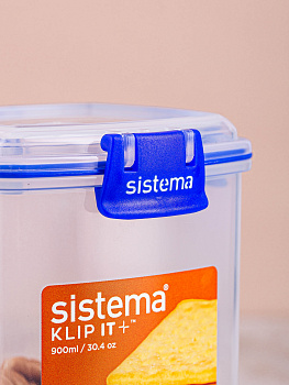 Контейнер 900мл SISTEMA для хранения печенья и других сухих и продуктов. Усиленный силиконовый уплотнитель.Можно мыть в посудомоечной машине. 881332 000000000001204675