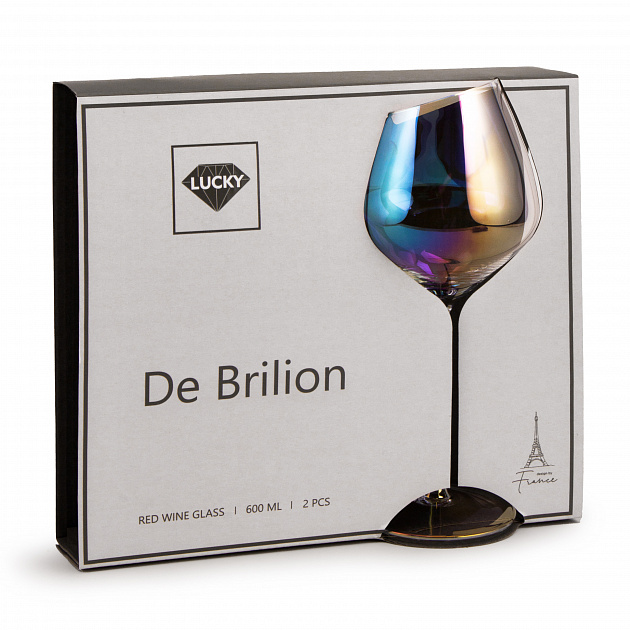 Набор бокалов для красного вина 2шт 600мл LUCKY De brilion стекло 000000000001215709