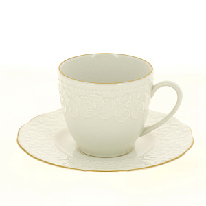 IREM Чайная пара, чашка 200мл,  Отводка золото, костяной фарфор BNIRM02CT520 000000000001189498
