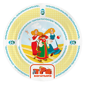 Набор детский посуды PRIORITY Три богатыря Царевны стекло 000000000001216544
