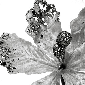 Декоративное украшение цветок 16 см серебряный 000000000001225530