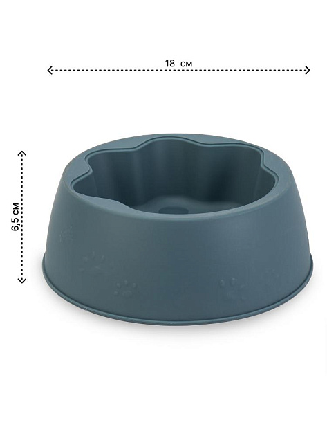 Миска для животных 18х18х6,5см одинарная ЛАПКА в ассортименте полипропилен 000000000001229123