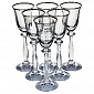 Набор рюмок для водки 6шт 60мл BOHEMIA CRISTAL Анжела платина стекло