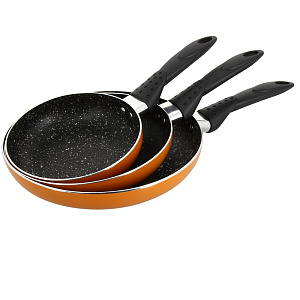 Набор сковород 3 предмета CALVE (16/20/24) антипригарные бакелитовая ручка 000000000001154177