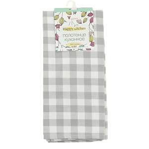 Полотенце кухонное 40х60см ВОТЕКС Виши светло-серый хлопок 000000000001208495