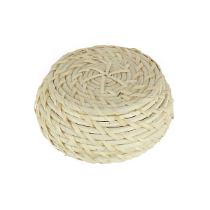 Круглая шкатулка с крышкой, 10?5.5 см, ротанг 000000000001126339