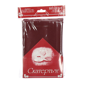 Скатерть Бэль Ви, бордовый, 150?180 см, полиэстер, хлопок 000000000001068306