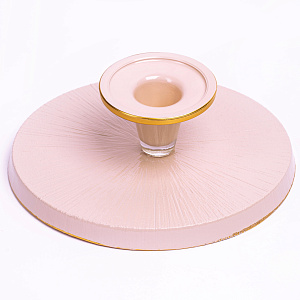 Блюдо на ножке 28см GLASSCOM золотая кайма lilak стекло 000000000001213181