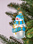 Декоративное украшение на елку Снеговик 12см БИРЮСИНКА голубой стекло 000000000001207658