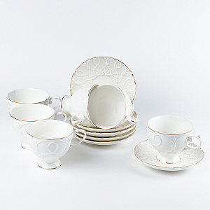 Набор чайный 12 предметов (чашка 220мл-6шт/блюдце-6шт) BALSFORD Грация Клио подарочная упаковка фарфор 000000000001193993