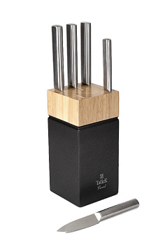 Набор ножей с подставкой 6 предметов TALLER Левел нержавеющая сталь 000000000001198083