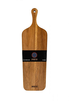 Доска универсальная 51x16x2см DE'NASTIA прямоугольная узкая с ручкой светло-коричневый дерево акация 000000000001216967