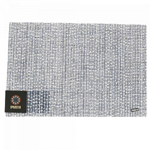 Салфетка сервировочная 30x45см DE'NASTIA шанель синяя/белая 75%пвх 25%полиэстер 000000000001207456