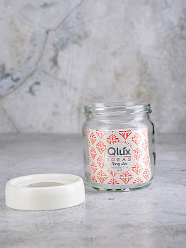 Банка для сыпучих продуктов 425мл FACKELMANN Style серая плоская крышка стекло 000000000001194386