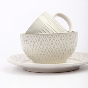 Кружка 400мл белый глазурованная керамика SZL126-4 000000000001213905