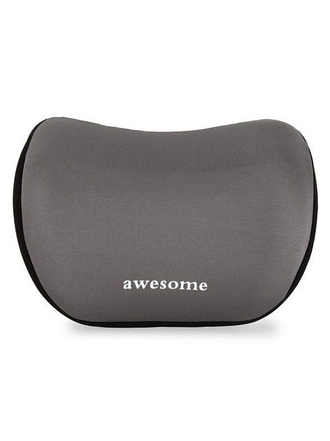Подушка 16х19см для шеи с эффектом памяти серая полиэстер 000000000001228539