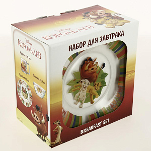 КОРОЛЬ ЛЕВ Набор для завтрака 3 предмета ОСЗ стекло 000000000001205457