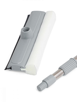 Окномойка 75-125см LUCKY с телескопической ручкой серый нержавеющая сталь/пенополиуретан/резина 000000000001217309