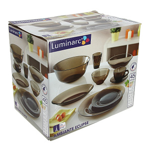 АМБЬЯНТЕ ЭКЛИПС Набор столовой посуды 45 предметов LUMINARC стекло L5181 000000000001160480