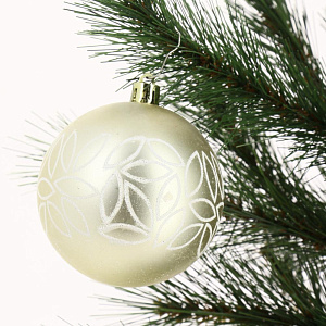 Набор новогодних шаров 16шт 8см розовый/нежно-розовый/шампань пластик 000000000001209029