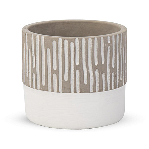 Кашпо 12,5х11см 0,7л Стоун белый цемент Кашпо 12,5х11см 0,7л Стоун белый цемент 000000000001225857