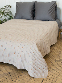 Покрывало 200x220см DE'NASTIA Polka dot бежевый полиэстер 000000000001230720