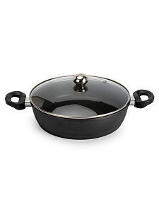 Сотейник 28см 3,5л с крышкой антипригарное покрытие алюминий 000000000001228967