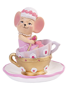 Декоративная фигурка Леди в Чашке из полирезины / 9х8,5х8,5см арт.80286 000000000001191324