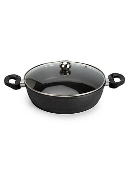 Сотейник 28см 3,5л с крышкой антипригарное покрытие алюминий 000000000001228967