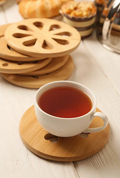 Подставка под горячее 15х1см BRAVO круглая в ассортименте бамбук 000000000001185525