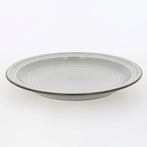 Тарелка десертная 22см серый глазурованная керамика 000000000001213923