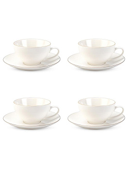 Набор чайный 8 предметов Классик с золотом подарочная упаковка фарфор 000000000001228340