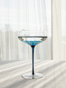 Бокал-креманка 240мл DE'NASTIA Gravity синий стекло 000000000001228682