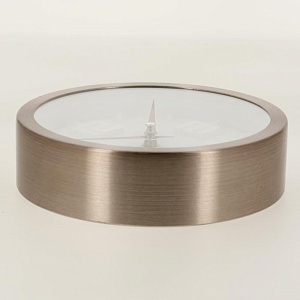 Часы настенные кварцевые Стиль белый (корпус из алюминия, циферблат из полистирола, питание от батарейки типа AA 15x4,2см 79655 000000000001185760