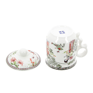 Кружка с блюдцем и сито TIMA Женщины с музыкой фарфор 000000000001132890