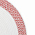 Салфетка сервировочная 38см LUCKY круглая блестящая с бордюром белый/красный полиэстер 000000000001218992